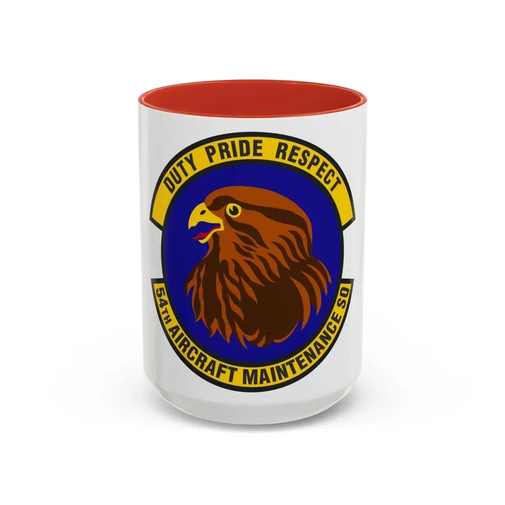 54 Aircraft Maintenance Squadron AETC (U.S. Air Force) Accent Coffee Mug 15oz Red - Go Mug Yourself