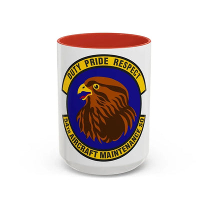 54 Aircraft Maintenance Squadron AETC (U.S. Air Force) Accent Coffee Mug 15oz Red - Go Mug Yourself