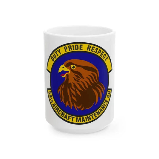 54 Aircraft Maintenance Squadron AETC (U.S. Air Force) White Coffee Mug 15oz - Go Mug Yourself