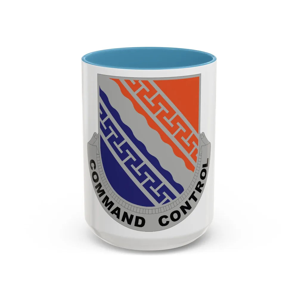 54 Signal Battalion (U.S. Army) Accent Coffee Mug-15oz-Light Blue-Go Mug Yourself