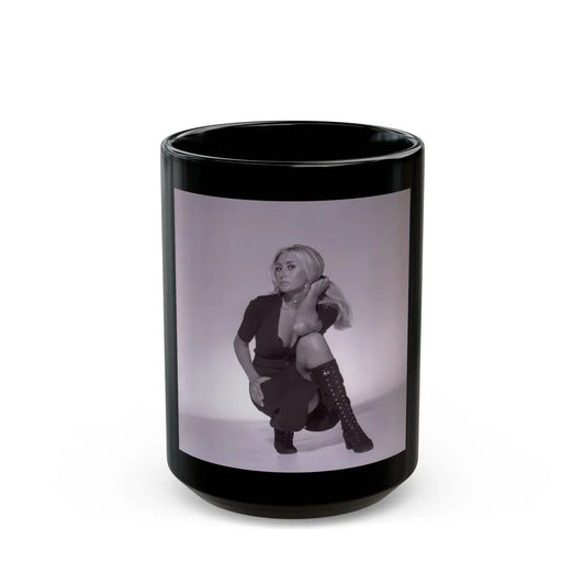 Linda Gaye Scott #21 (Vintage Female Icon) Black Coffee Mug-15oz-Go Mug Yourself