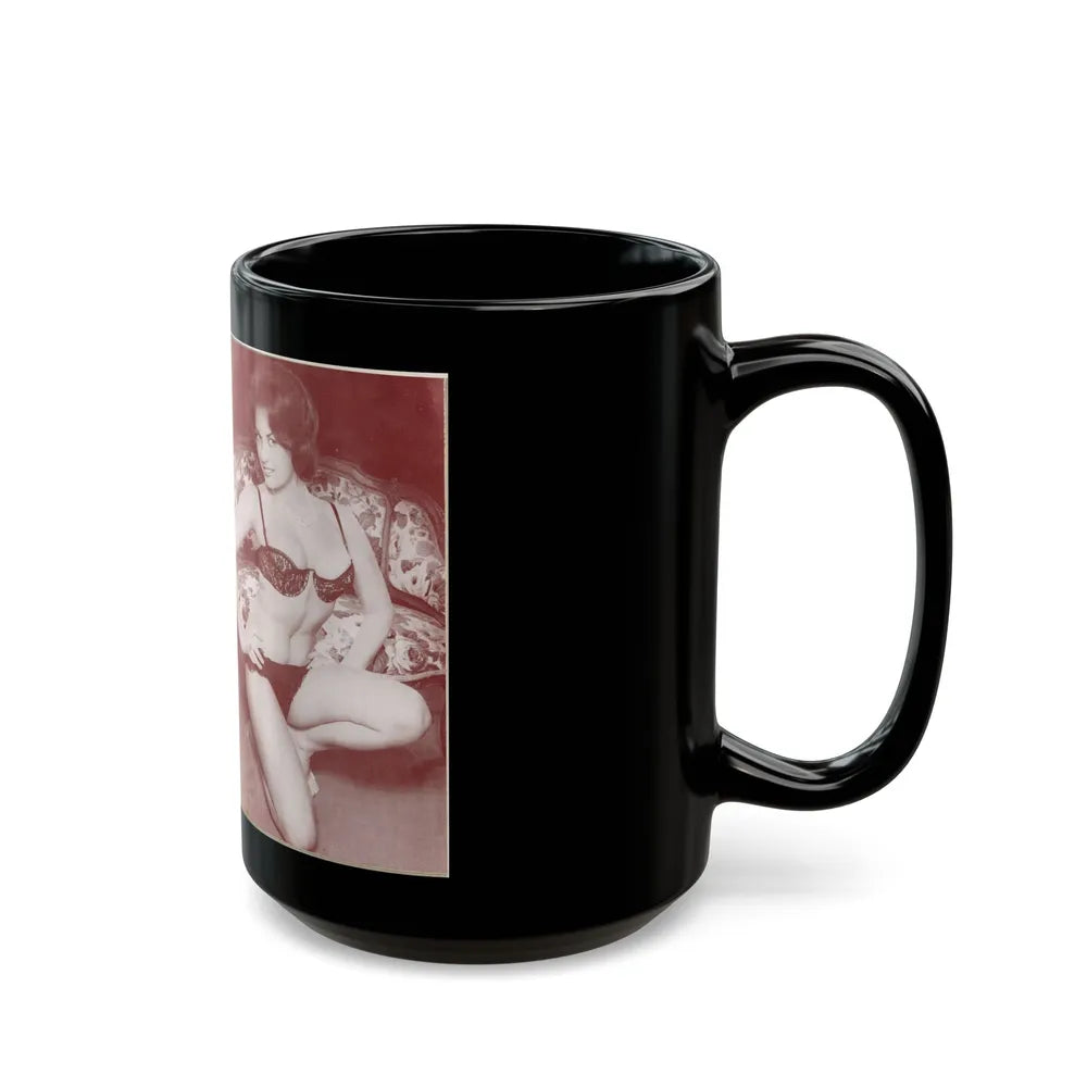 June Palmer #329 (Vintage Female Icon) Black Coffee Mug-Go Mug Yourself