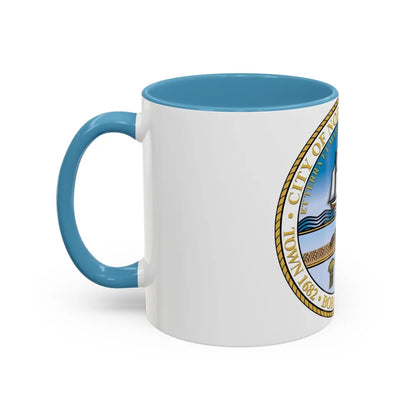 Seal of Norfolk Virginia - Accent Coffee Mug-Go Mug Yourself