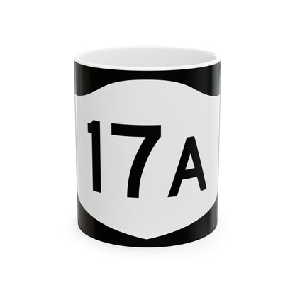 NY-17A (New York) (Road Sign) White Coffee Mug