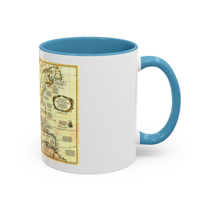 North America - Colonization and Trade (1977) (Map) Accent Coffee Mug