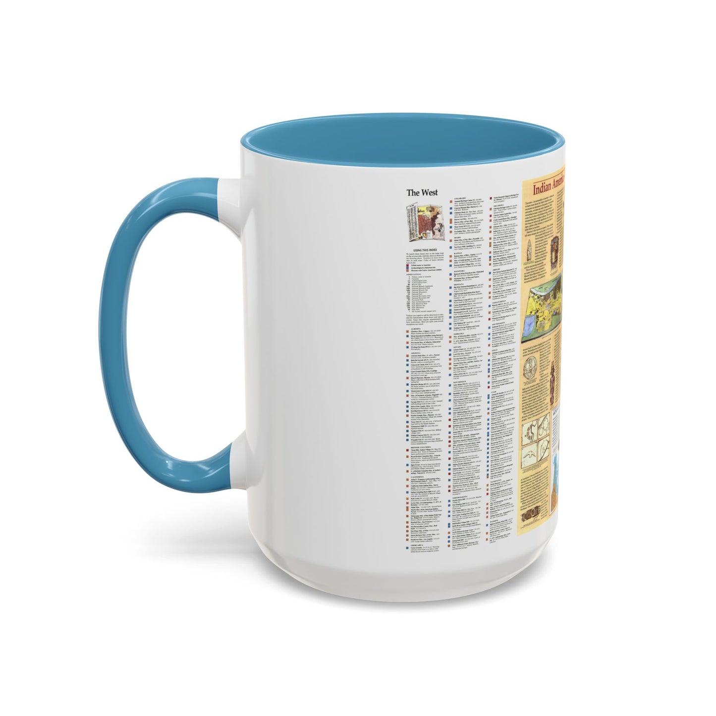 North America - Indian America - What You Can Visit Today (1991) (Map) Accent Coffee Mug