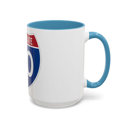 Interstate 80 (U.S. Highways) Accent Coffee Mug