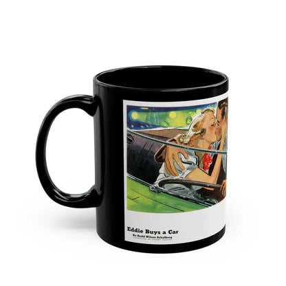 Eddie Buys A Car, 1939 - Black Coffee Mug-Go Mug Yourself