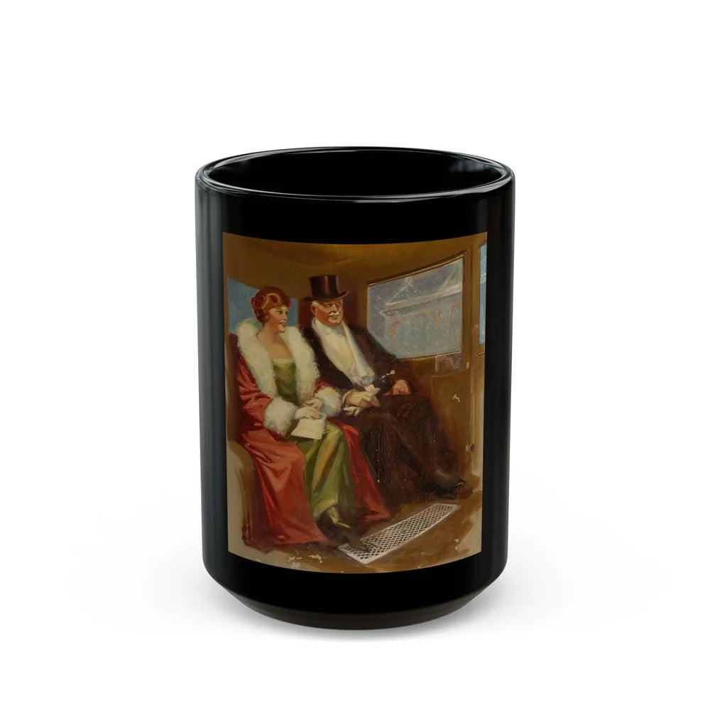 Couple in Heated Automobile - Black Coffee Mug-15oz-Go Mug Yourself