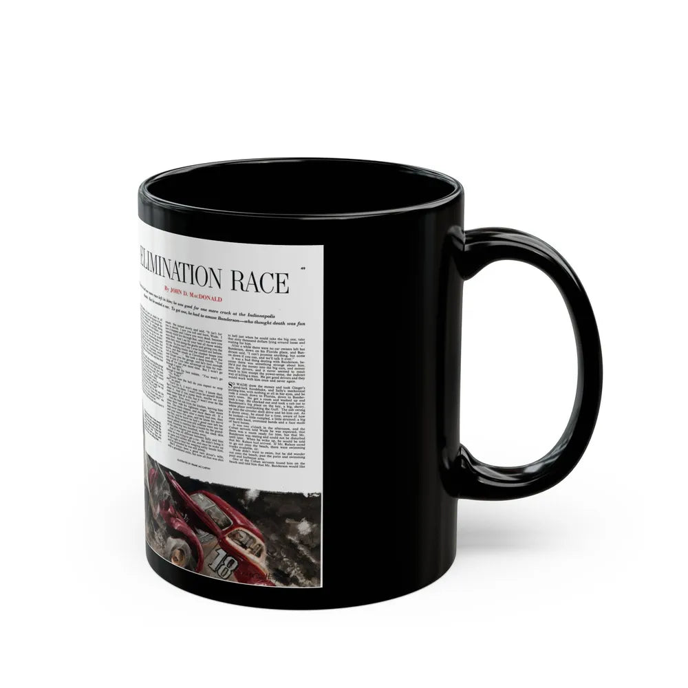 Elimination Race, Collier's, September 13,1952 - Black Coffee Mug-Go Mug Yourself