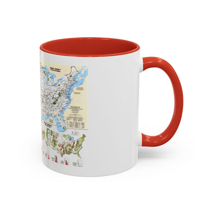 USA - America's Federal Lands (1982) (Map) Accent Coffee Mug