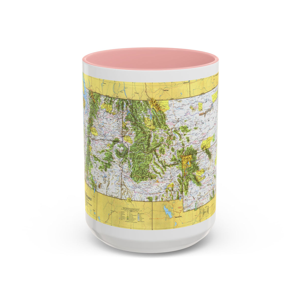 USA - Northwest 1 (1973) (Map) Accent Coffee Mug