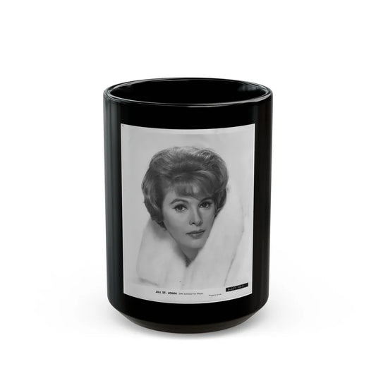 Jill St. John #210 (Vintage Female Icon) Black Coffee Mug-15oz-Go Mug Yourself