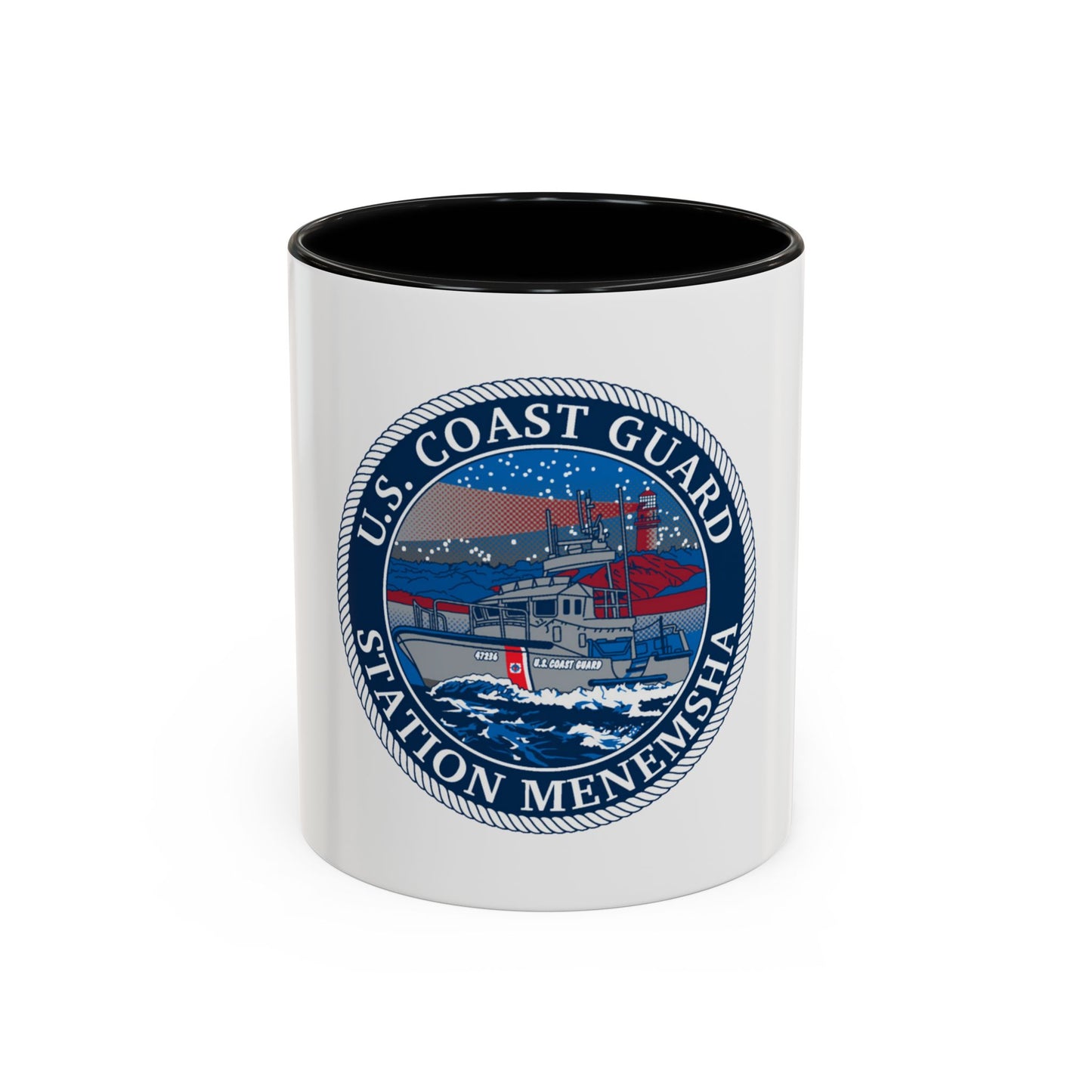 USCG STA MENEMSHA (U.S. Coast Guard) Accent Coffee Mug