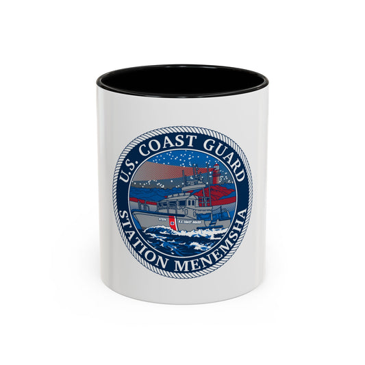 USCG STA MENEMSHA (U.S. Coast Guard) Accent Coffee Mug