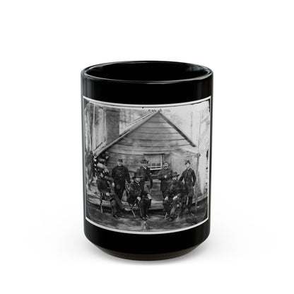 Brandy Station, Va. Gen. Rufus Ingalls And Staff, Chief Quartermaster, And Officers, Army Of The Potomac Headquarters (U.S. Civil War) Black Coffee Mug