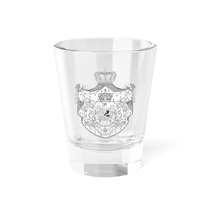 Greater Coat of Arms of Romania 1921 - 1947 BW (Oman) (Coat of Arms) Shot Glass 1.5oz