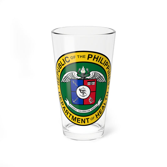 Department of Health DOH PHL (Philippines) (Coat of Arms) Pint Glass 16oz