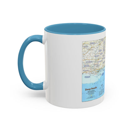 USA - Deep South 1 (1983) (Map) Accent Coffee Mug