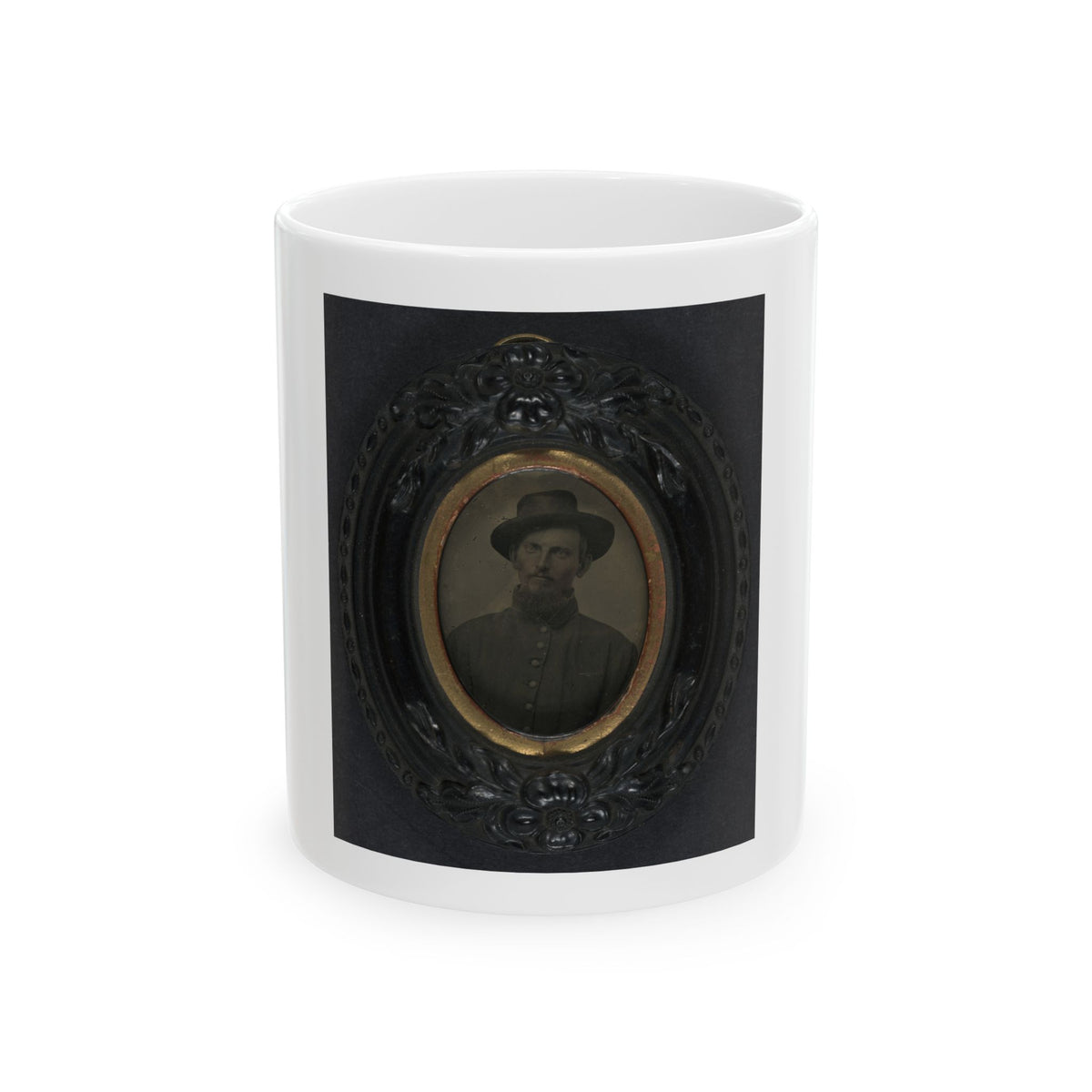 Unidentified Soldier In Union Uniform And Slouch Hat (U.S. Civil War) White Coffee Mug