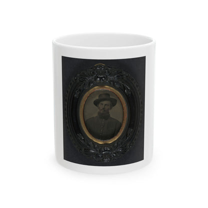 Unidentified Soldier In Union Uniform And Slouch Hat (U.S. Civil War) White Coffee Mug