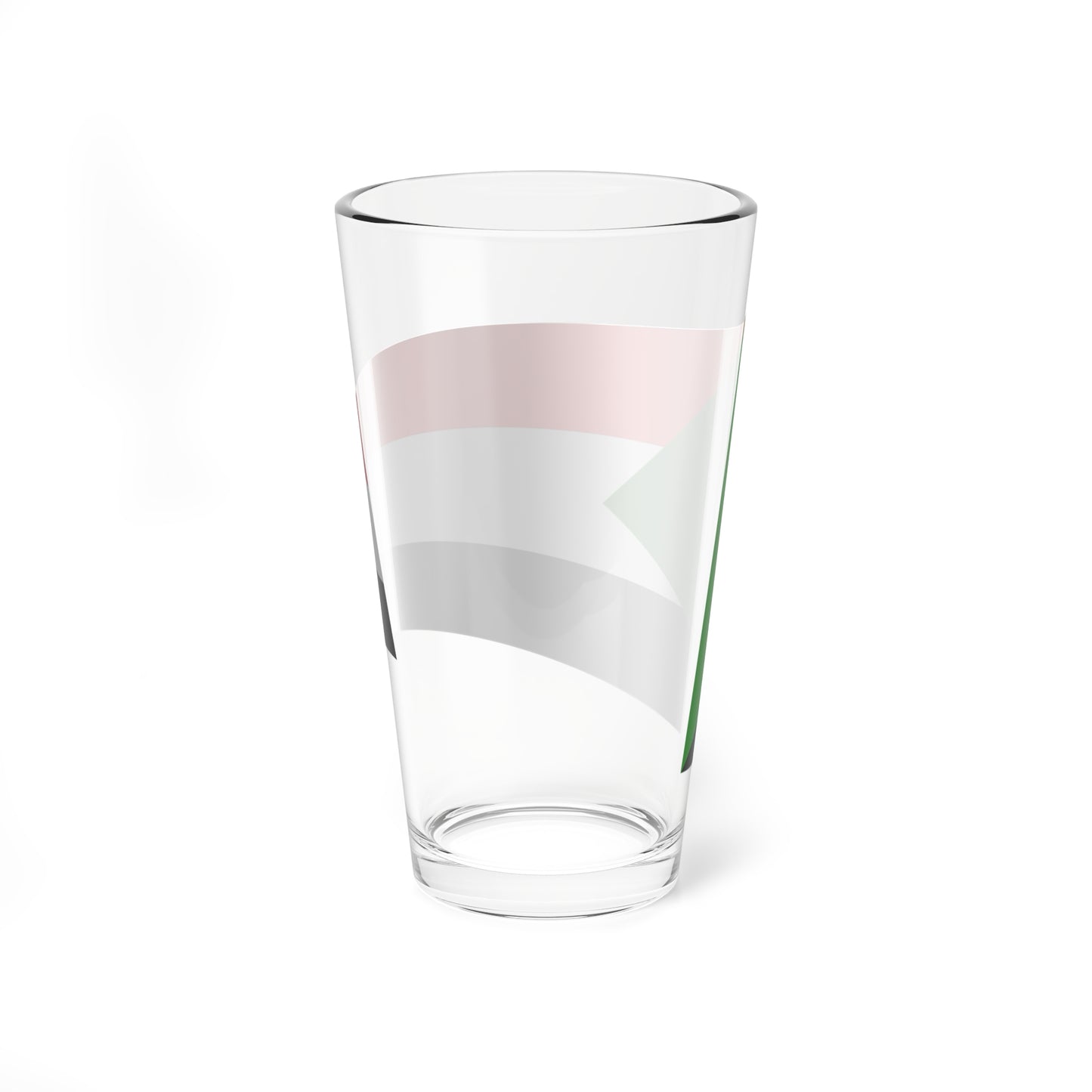 Sudan Flag - iconic waving (Sudan) Pint Glass 16oz