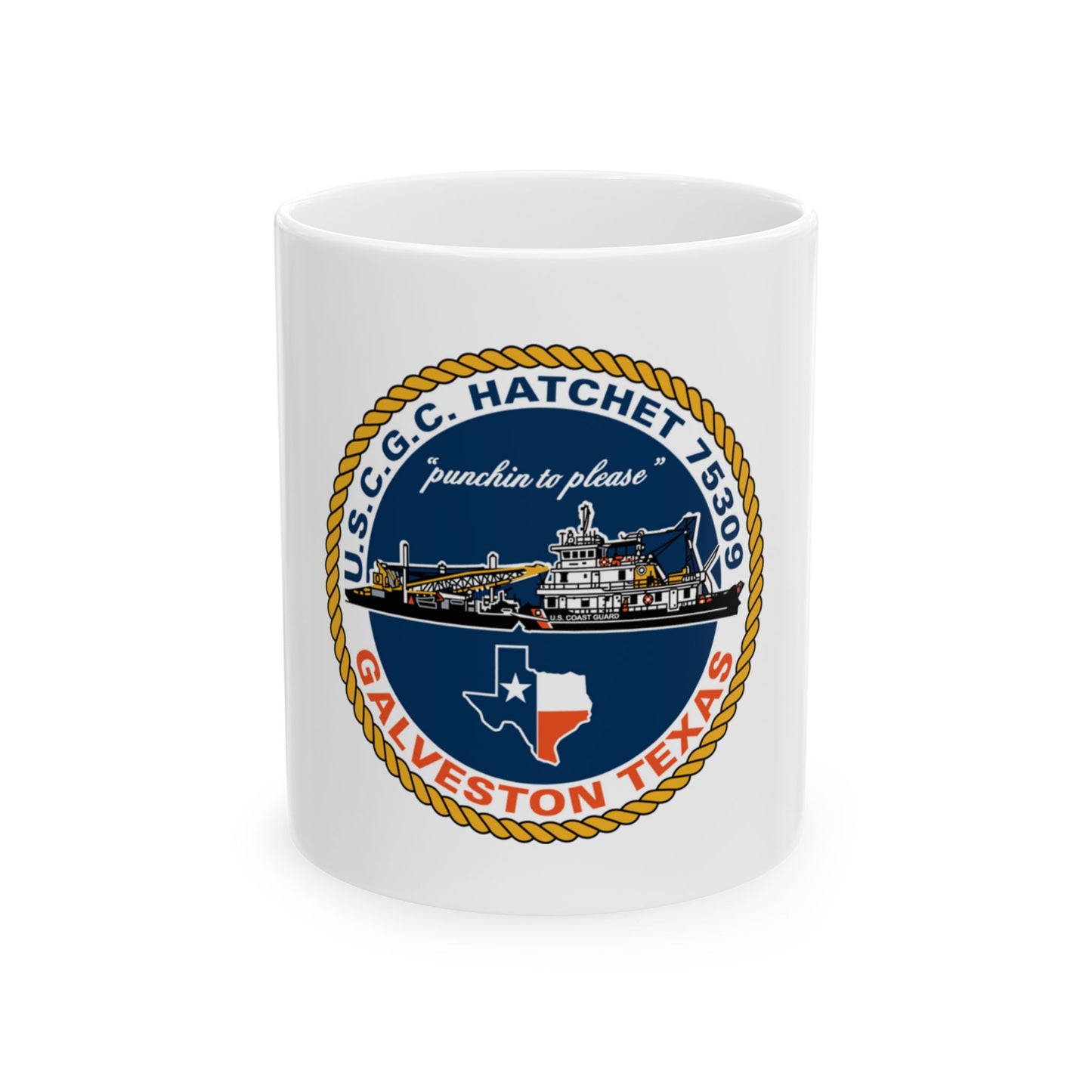 USCGC Hatchet 75309 Galveston TX (U.S. Coast Guard) White Coffee Mug