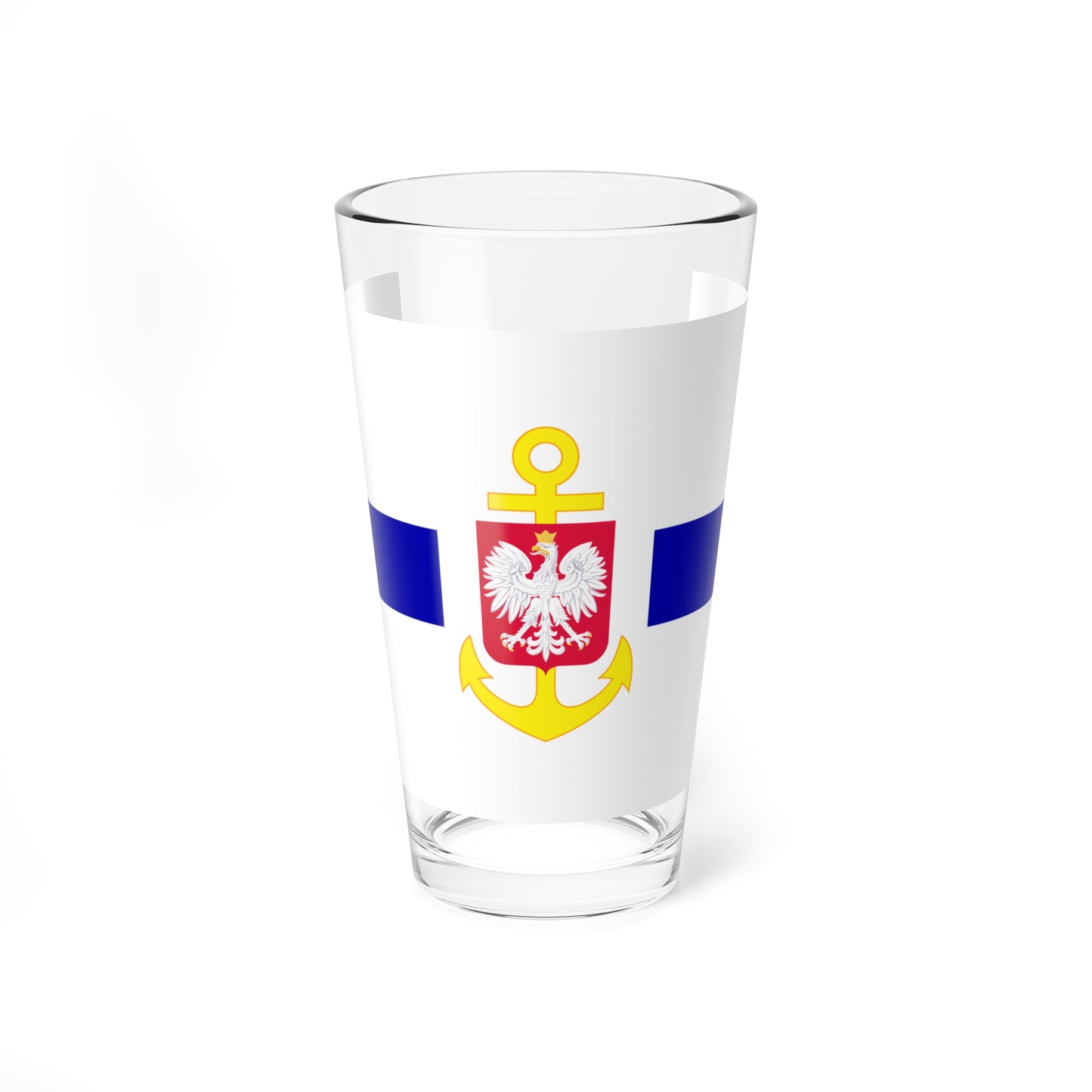 POL service flag blue (Poland) Pint Glass 16oz
