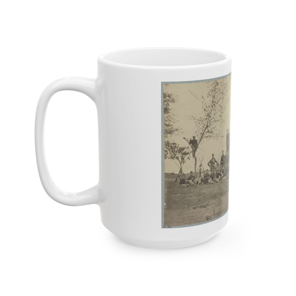 B Company, 22d New York State Militia Near Harpers Ferry, Va., 1861 I.E.1862 (U.S. Civil War) White Coffee Mug