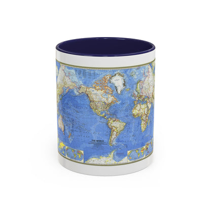 World Map (1965) (Map) Accent Coffee Mug