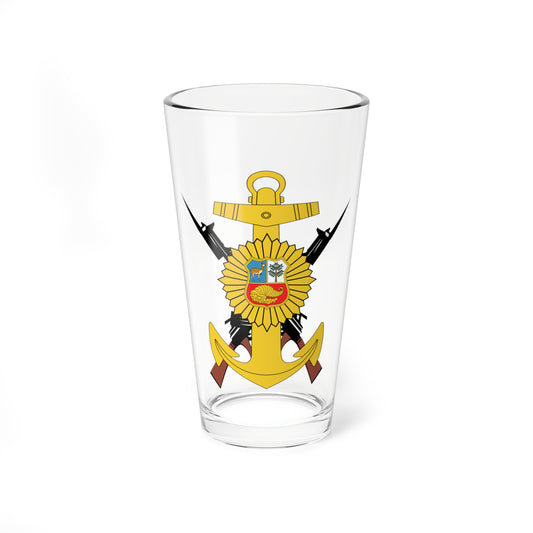Emblema de la Infantería Marina del Perú (Peru) (Coat of Arms) Pint Glass 16oz