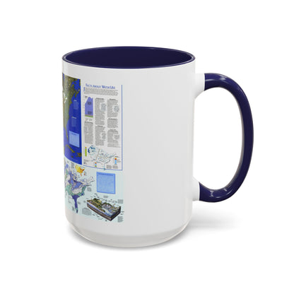 North America - Water- Precious Resource (1993) (Map) Accent Coffee Mug