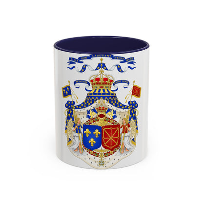 Grand Royal Coat of Arms of France & Navarre - Accent Coffee Mug