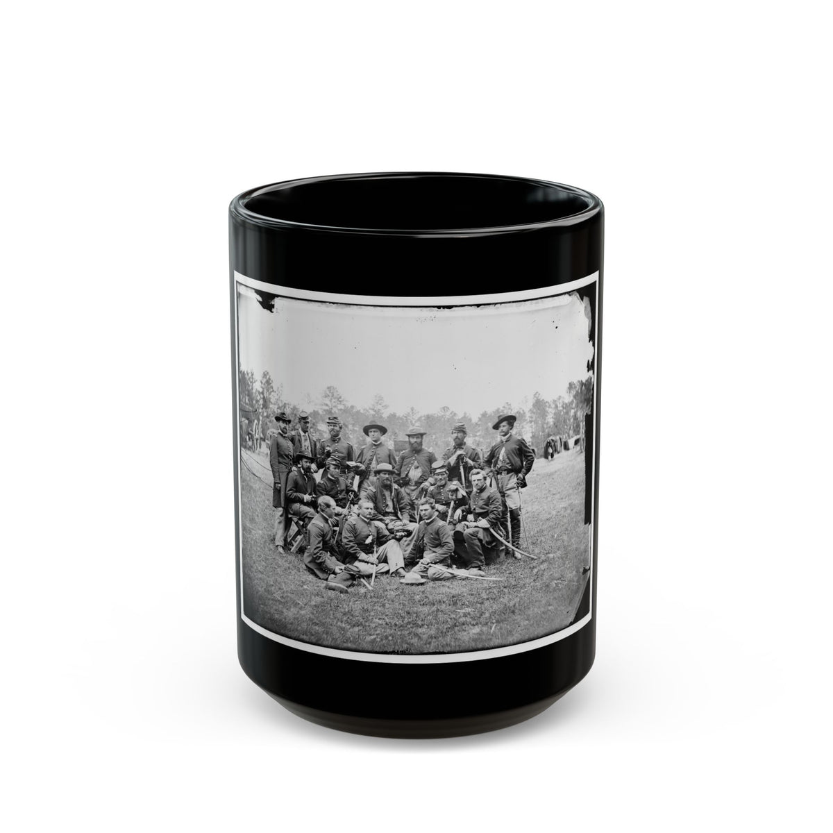 Fair Oaks, Va., Vicinity. Brigade Officers Of The Horse Artillery Commanded By Lt. Col. William Hays (U.S. Civil War) Black Coffee Mug