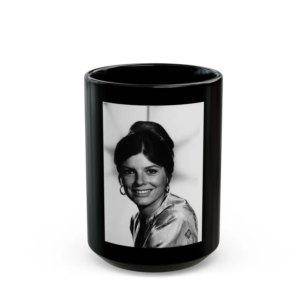 Katharine Ross #98 (Vintage Female Icon) Black Coffee Mug-15oz-Go Mug Yourself