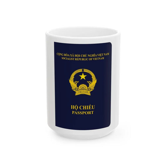 Vietnam Passport - White Coffee Mug-15oz-Go Mug Yourself