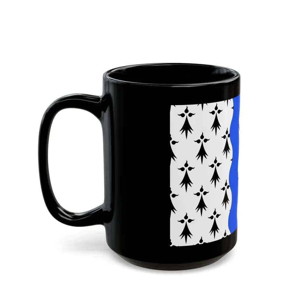 Flag of Ille et Vilaine France 2 - Black Coffee Mug-Go Mug Yourself