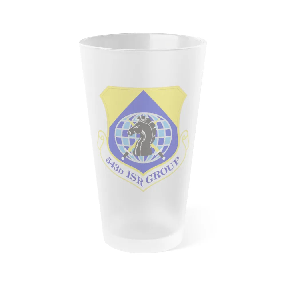 543 Intelligence Surveillance and Reconnaissance Group AFISRA (U.S. Air Force) Frosted Pint Glass 16oz-16oz-Frosted-Go Mug Yourself