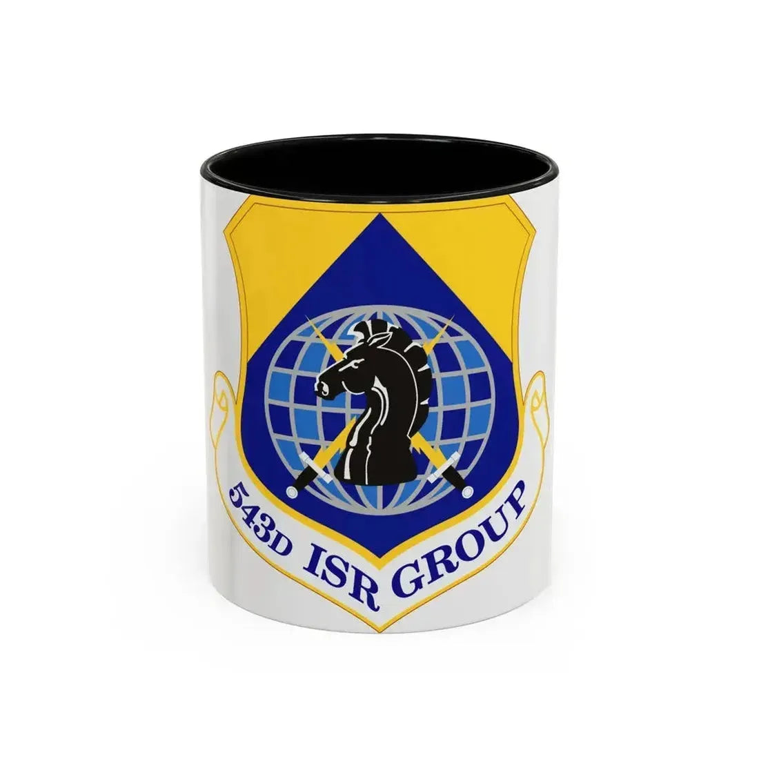 543 Intelligence Surveillance and Reconnaissance Group AFISRA (U.S. Air Force) Accent Coffee Mug 11oz Black - Go Mug Yourself
