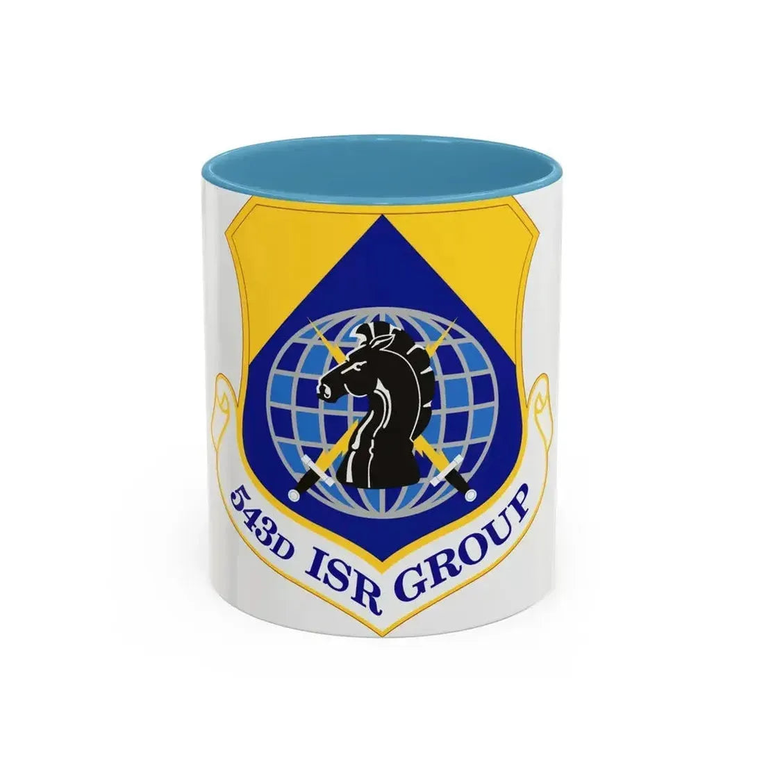 543 Intelligence Surveillance and Reconnaissance Group AFISRA (U.S. Air Force) Accent Coffee Mug 11oz Light Blue - Go Mug Yourself