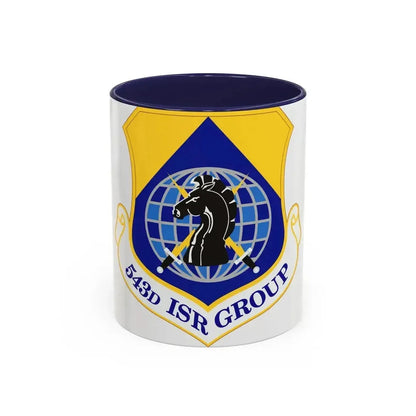 543 Intelligence Surveillance and Reconnaissance Group AFISRA (U.S. Air Force) Accent Coffee Mug 11oz Navy - Go Mug Yourself