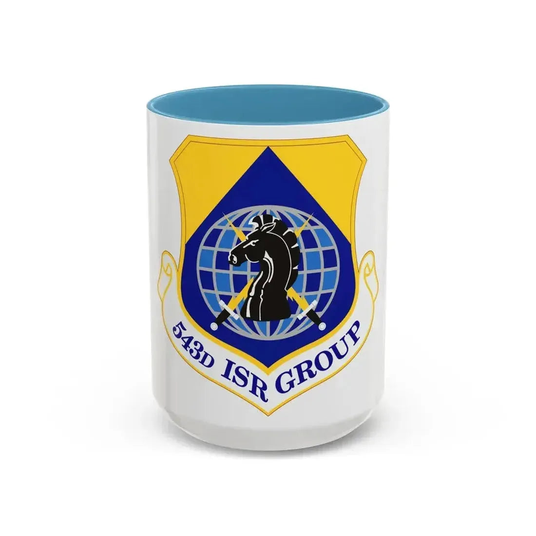 543 Intelligence Surveillance and Reconnaissance Group AFISRA (U.S. Air Force) Accent Coffee Mug 15oz Light Blue - Go Mug Yourself