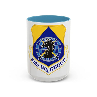 543 Intelligence Surveillance and Reconnaissance Group AFISRA (U.S. Air Force) Accent Coffee Mug 15oz Light Blue - Go Mug Yourself