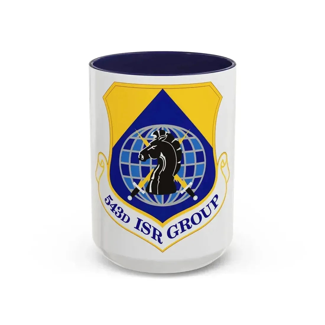 543 Intelligence Surveillance and Reconnaissance Group AFISRA (U.S. Air Force) Accent Coffee Mug 15oz Navy - Go Mug Yourself