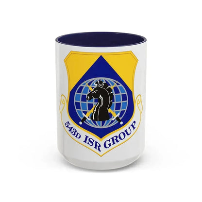 543 Intelligence Surveillance and Reconnaissance Group AFISRA (U.S. Air Force) Accent Coffee Mug 15oz Navy - Go Mug Yourself
