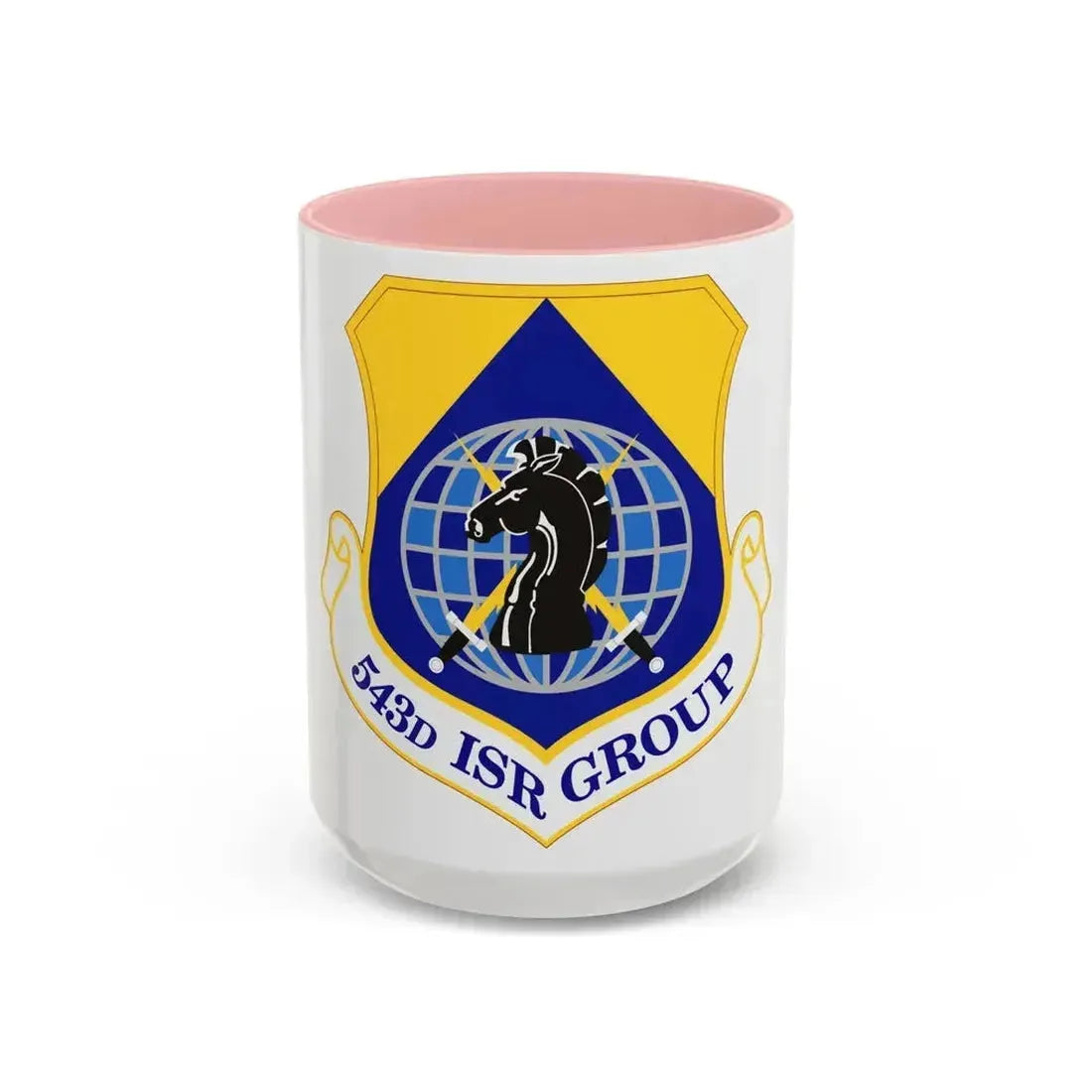 543 Intelligence Surveillance and Reconnaissance Group AFISRA (U.S. Air Force) Accent Coffee Mug 15oz Pink - Go Mug Yourself