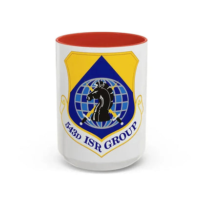 543 Intelligence Surveillance and Reconnaissance Group AFISRA (U.S. Air Force) Accent Coffee Mug 15oz Red - Go Mug Yourself