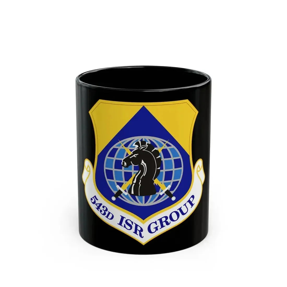 543 Intelligence Surveillance and Reconnaissance Group AFISRA (U.S. Air Force) Black Coffee Mug 11oz - Go Mug Yourself