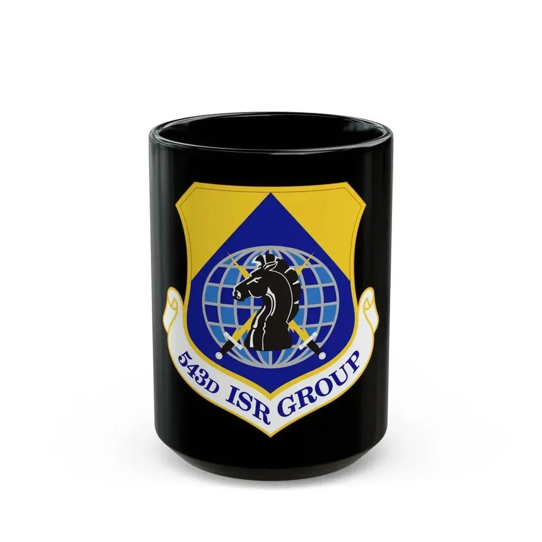 543 Intelligence Surveillance and Reconnaissance Group AFISRA (U.S. Air Force) Black Coffee Mug 15oz - Go Mug Yourself