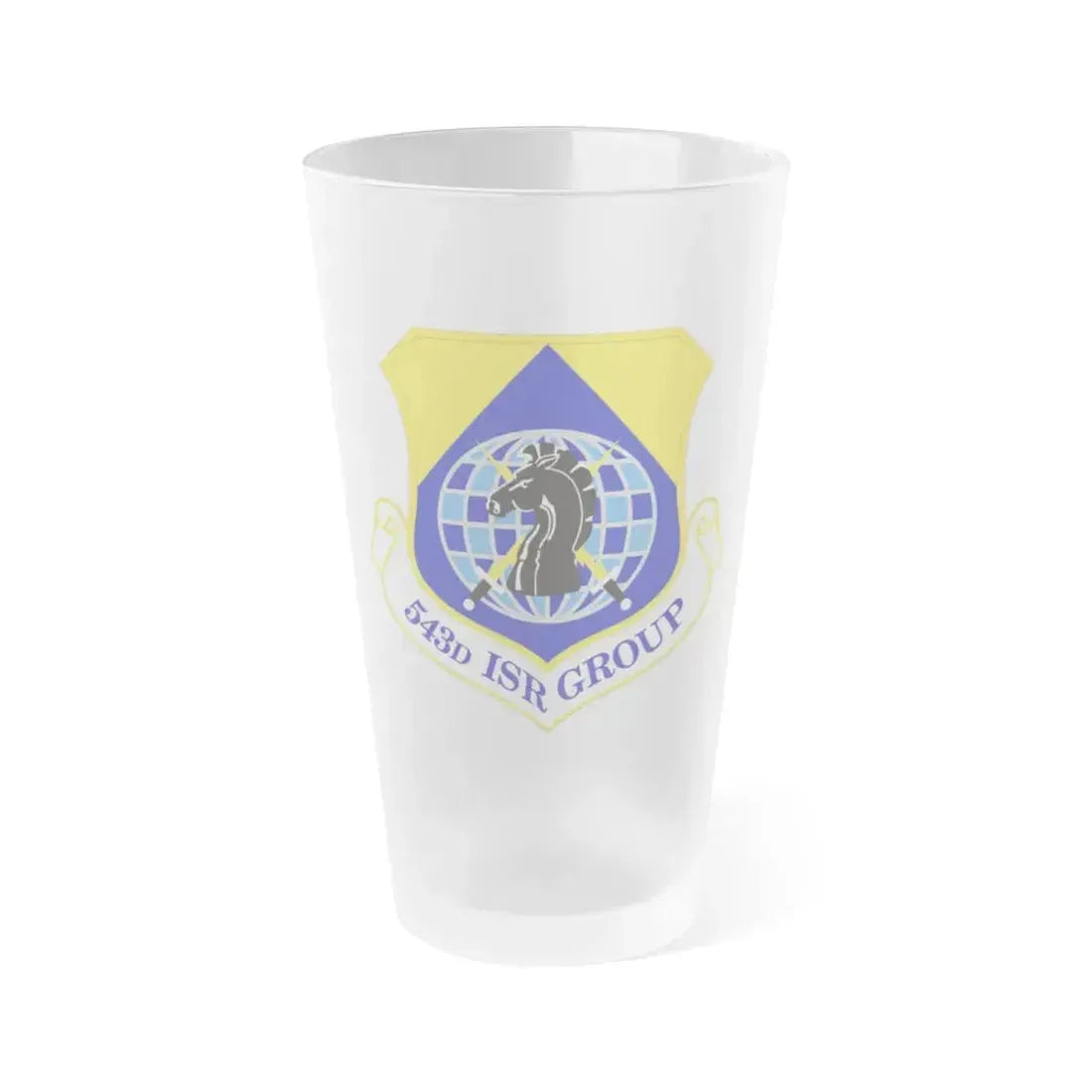 543 Intelligence Surveillance and Reconnaissance Group AFISRA (U.S. Air Force) Frosted Pint Glass 16oz 16oz Frosted - Go Mug Yourself